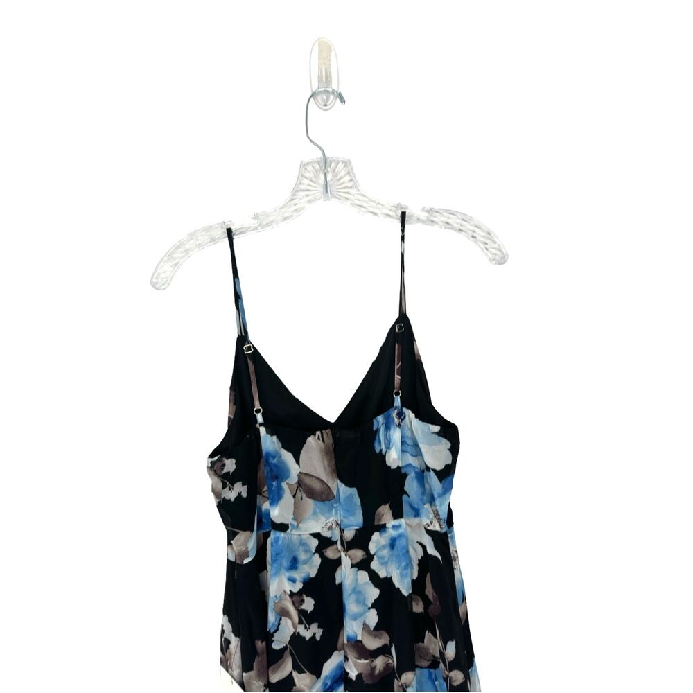 NWT Lulus Artwin Black Floral Print Ruffled High-Low Maxi Dress Size Medium - Picture 8 of 13
